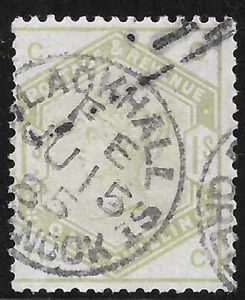GB Queen Victoria Stamp SG196 1/- Dull Green, Good Colour r15932 - Picture 1 of 1