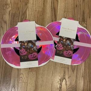 Set/4 Isaac Mizrahi Holographic PINK Pumpkin Placemats Decor - Picture 1 of 3
