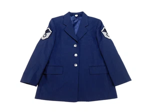 US Air Force Mantel 10 WR Damen Jacke Kleid blau 1620 P/W Serge MSgt Uniform - Bild 1 von 10