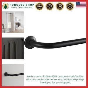 Eclipse Barnes Curtain Rods, Blackout Curtain Rod, 1 Inch Wrap Around Adjustable - Picture 1 of 9