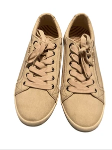 Taos Herren Creme Stern Niedrig Leinen Schnürung Leger Sneaker Schuhe Größe 12 - Bild 1 von 12