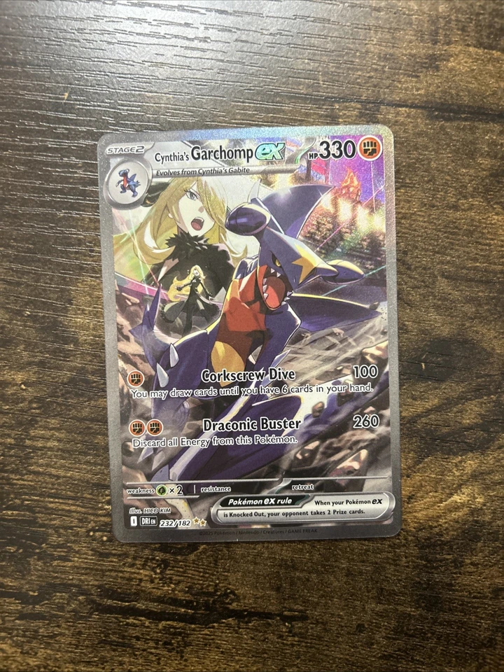 JCC Pokémon Cynthia's Garchomp EX Carta Holo Destinada Rivales 232/182 Foto 1 de 1