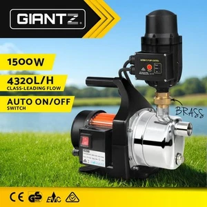 Giantz Garden Water Pump 1500W High Pressure Tank Rain Farm Irrigation Black - Picture 1 of 9