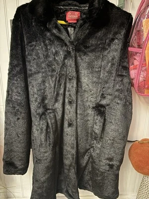 Женские XS искусственного меха пальто белый/черный - Изображение 1 из 3