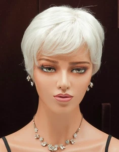 Peluca CARA 100 DELUXE de ELLEN WILLE, 60 Blanco Mezcla LIQUIDACIÓN Mono Top + Encaje Frontal - Imagen 1 de 15