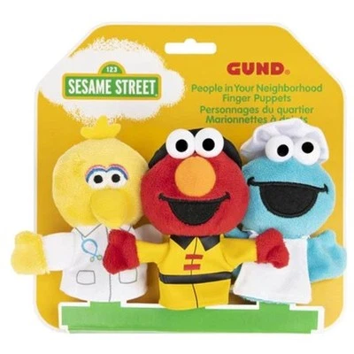 Nuevo conjunto de marionetas de dedo Gund Sesame Street People in Your Neighborhood Foto 1 de 4