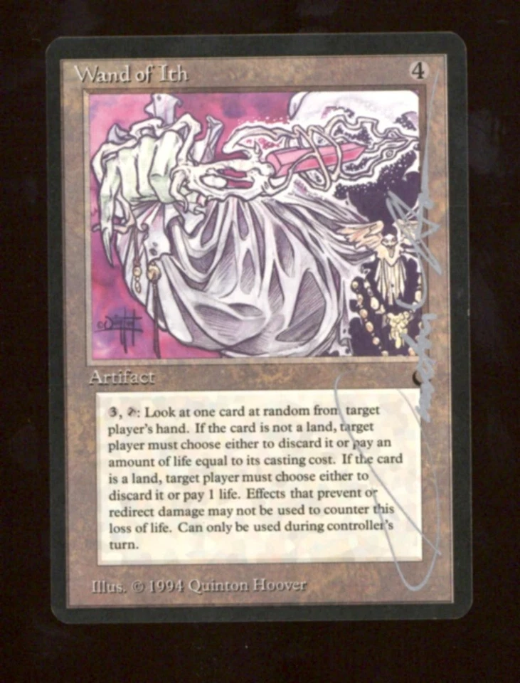 Magic MTG The Dark Wand of Ith NEAR MINT NM Signed by Quinton Hoover Auto - Image 1 of 1