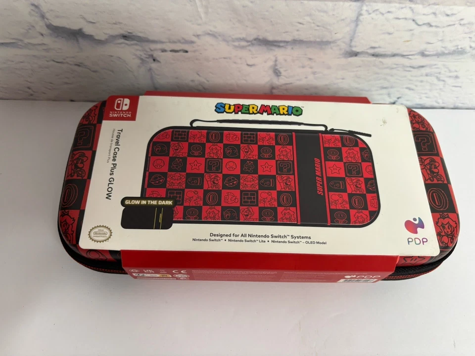 - Super Mario Nintendo Switch PDP Gaming Travel Case Plus GLOW - Red/Black