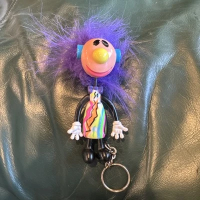 复古 Jibba Jabber Noisy 玩具 4 英寸人偶钥匙链“Yikka Yakker”1996 年 Ertl — 第 1/4 张图片