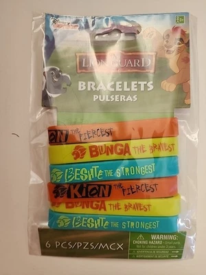 PULSERAS DE GOMA PROTECTOR DE LEÓN 6ct Suministros de Fiesta de Cumpleaños Favores Pulseras Foto 1 de 3