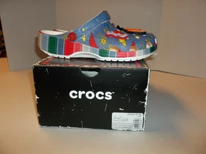 Crocs Chucky Classic Slip On Clogs Men's Size 11 Sandals Multi Blue Halloween - Picture 1 of 7