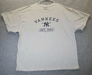 Camiseta De Colección Y2K 2001 New York Yankees Para Hombre Talla 2XL Blanca/Crema Majestuosa Est 1903  - Imagen 1 de 19