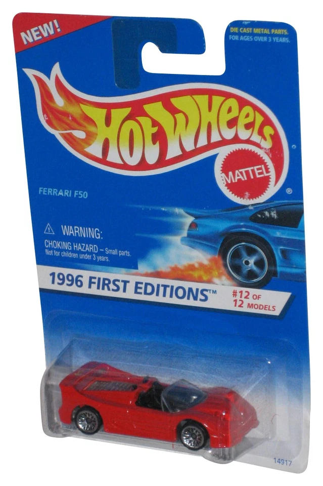 Hot Wheels 1996 First Editions 12/12 Mattel Ferrari F50 Red Toy Car #377 - Image 1 of 1