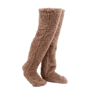  1 Paio Scaldamuscoli Peluche Calzini Lunghi Ginocchio Scaldamuscoli Maniche Stivali - Foto 1 di 12