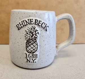 Vintage Art Pottery Mug RHINEBECK NY 1688 Speckled Brown by Artique Inc. - Picture 1 of 4