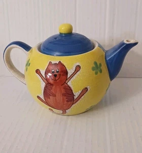 Whittard of Chelsea CATS Teapot, Hand-painted, 3.5in × 6in - Picture 1 of 14
