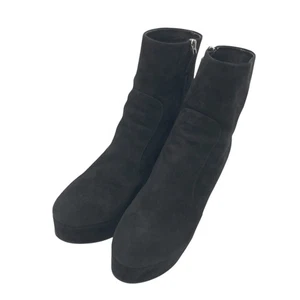 Prada Kurzstiefel Schuhe EU 37,5 US 7,5 Wildleder Schwarz Original - Bild 1 von 24