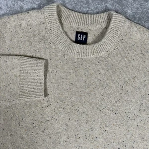 Gap Pullover Herren XL beige Donegal Crew Wollmischung Grobstrick Outdoor kuschelig warm - Bild 1 von 8