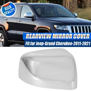 Passenger Side Rearview Mirror Cover Cap For Jeep Grand Cherokee 2011-21 Chrome - Bild 1 von 11