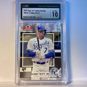 2022 Topps International Trading Card Day #NTCD-13 Bobby Witt Jr. Gem Mint 10 KC - Bild 1 von 4