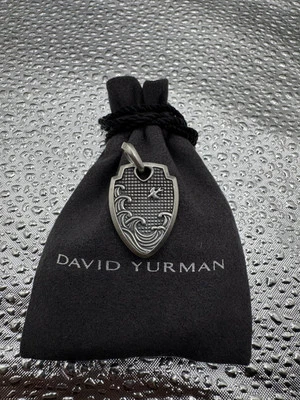 Colgante potenciador escudo ondas plata esterlina David Yurman  Foto 1 de 4