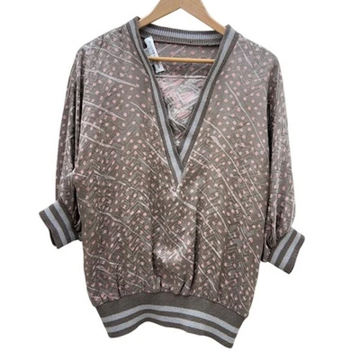 Blusa De Colección Años 80 Seda Manga Dolman Talla 10 Informal Lujo Preppy Académica Única Foto 1 de 4