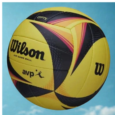 Wilson AVP OPTX Juego Oficial Voleibol Amarillo/Negro Foto 1 de 4