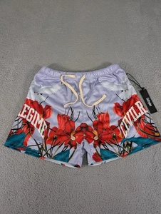 Civil Regime Mens Large Lilac True Bloom Mesh Shorts Drawstrings Basketball New - Picture 1 of 15