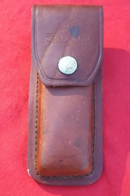 Funda de cuero marrón Schrade EE. UU. Old-Timer 25OT 125OT 227UH SOLO PLEGABLE CAZADOR Foto 1 de 3