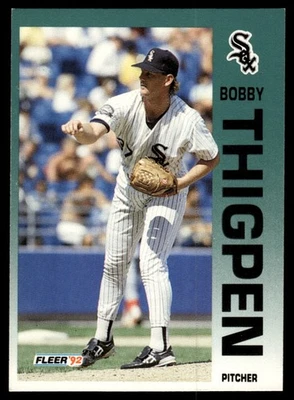 1992 Fleer #99 Bobby Thigpen Printed in U.S.A. - Image 1 of 2