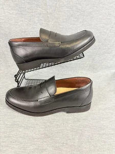 Samuel Hubbard Halbschuhe Herren 11 Schwarz Leder Penny Slipper M2200-048 - Bild 1 von 11