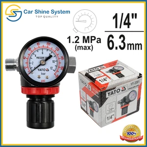 Yato DRUCKMINDERUNGSVENTIL LUFTDRUCK MINI REGULATOR FARBSPRÜHPISTOLE 1/4 ZOLL  - Bild 1 von 4