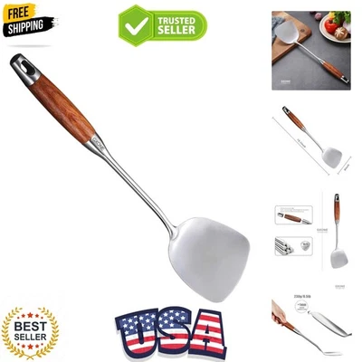 Chinese Wok Spatula, 304 Stainless Steel Spatula with Heat Resistant Wooden H... - Image 1 of 4