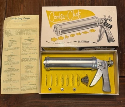 Vintage WF Meyer COOKIE CHEF Trigger Quick Cookie Press Complete w/ Box - Image 1 of 4