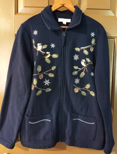Breckenridge Sweatshirt/Jacke Damen S Navy Full Zip Chickadee/Pine - Bild 1 von 6