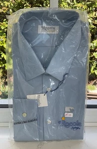 Rocola 1980’s Vintage Mens Blue Shirt Unworn in Original Packaging 17” 43 CM - Picture 1 of 7
