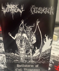 Black Witchery Conqueror Split Tape Blasphemy Revenge Beherit Archgoat Watain - Picture 1 of 3