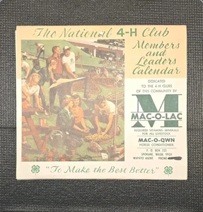 1967 The National 4-H Club Members & Leaders Calendar - Picture 1 of 8