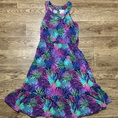 Vestido Juicy Couture Colorido Tropical Palmera Talla 10/12 Foto 1 de 4