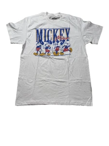 Disney Mickey Mouse Shirt Herren Medium weiß Cartoon Grafik T-Shirt Mad Engine - Bild 1 von 7