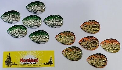 12 hojas Northland Tackle Rainbow Asst Colorado talla 4 pez cebo forraje vivo Foto 1 de 4