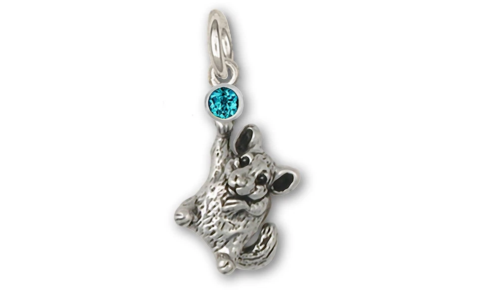 Chinchilla Jewelry Sterling Silver Handmade Chinchilla Charm  CL14-SC - Image 1 of 1