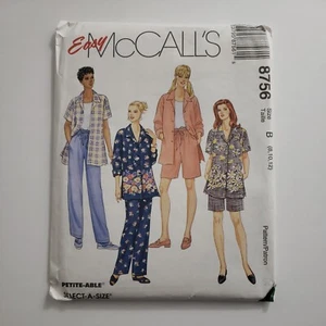 McCall's 8756 Women's Button Up Shirt Pants Shorts Sewing Pattern Sizes 8-12 - Picture 1 of 3