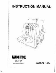 White WSL1634 Sewing Machine/Embroidery/Serger Owners Manual Reprint - Picture 1 of 1