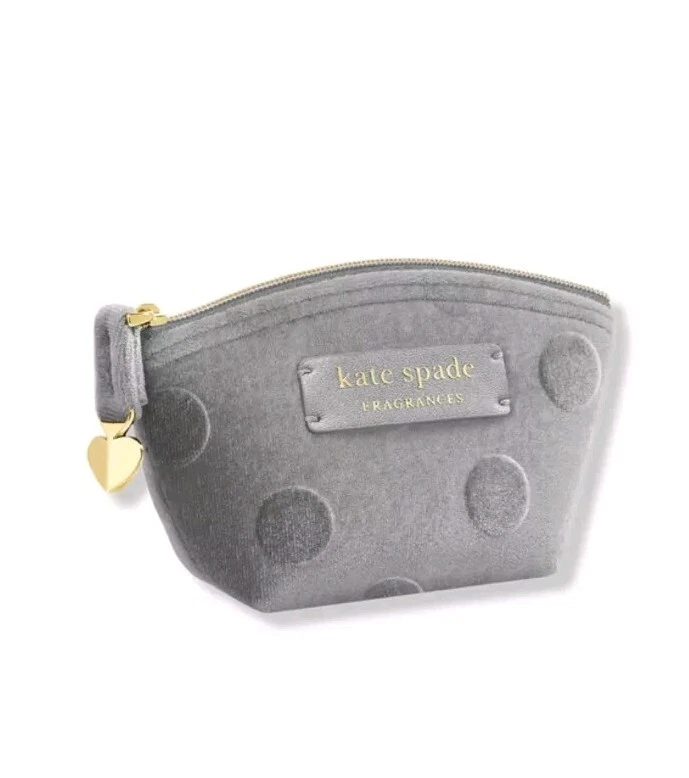 Сумочка для монет Kate Spade New York маленькая серая бархатная с молнией - Изображение 1 из 1