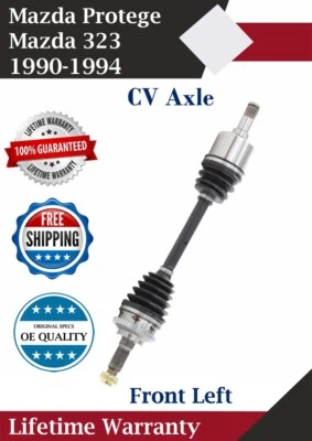 New OE Front Left CV Axle For 1990-1994 Mazda 323/Protege 1.6L 1.8L Lifetime Wa. - Image 1 of 4