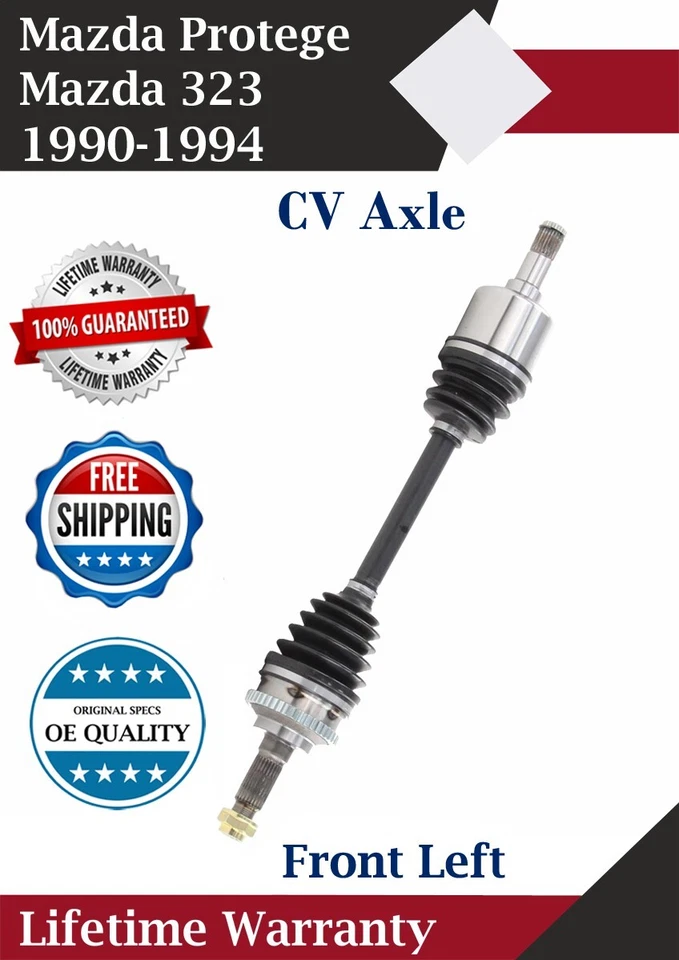 New OE Front Left CV Axle For 1990-1994 Mazda 323/Protege 1.6L 1.8L Lifetime Wa. - Image 1 of 4