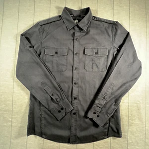 Rock & Republic Long Sleeve Men’s Shirt Button Front Collared Slim Fit Med Blue - Picture 1 of 22