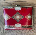 Vintage Saks Fifth Avenue / West Germany / Red Leather Expandable Coin Purse