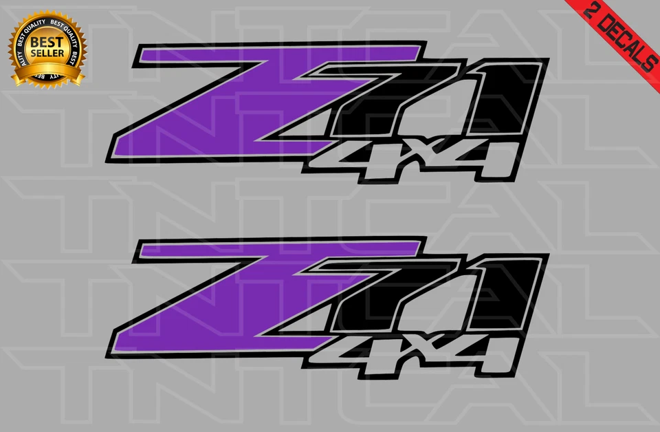 Juego de calcomanías Z71 4X4 para: 2007-2013 Chevy Silverado GMC pegatina de vinilo púrpura Foto 1 de 1